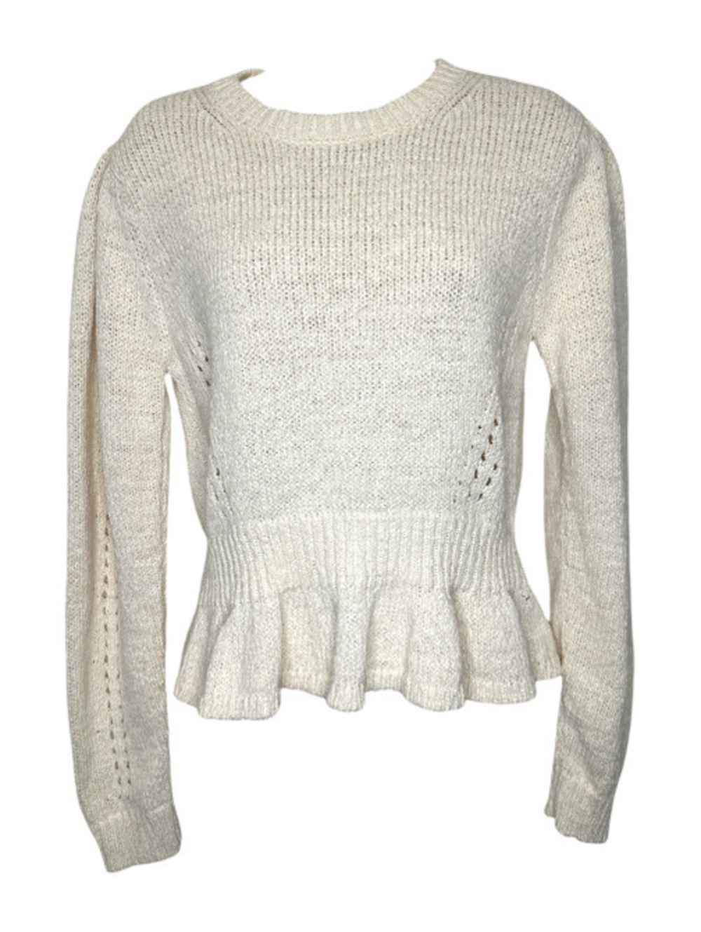 Ulla Johnson "Aurelie" Peplum Pullover in Cowrie